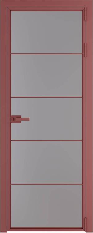 Межкомнатная дверь Profil Doors 5 AX цвет профиля Красный антрацит, стекло безопасное 6 мм монохром серый 600x2000