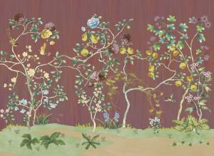 Бесшовные Eco обои Ortograf Flora 31131 Darleen mocha Жемчуг ОЕ-Р3
