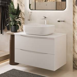 Тумба с раковиной BOND Cube T05805-S61500 белая, 80 см