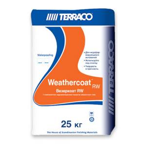 Обмазочная гидроизоляция на цементной основе Terraco Weathercoat RW 25 кг
