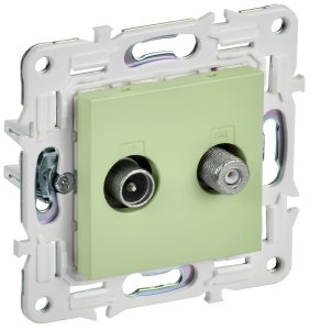 ТВ-розетка TV+SAT IEK Skandy SK-AF20-O-K06 мятный