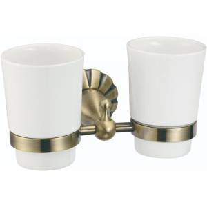 Держатель для двух стаканов Savol 89с S-08968C бронза