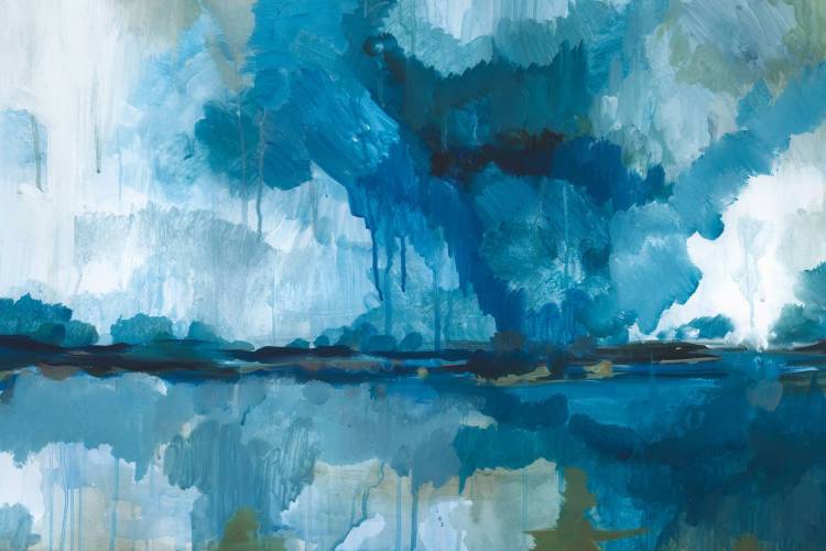 Фреска Ortograf Pastel 35154 Синие разводы Флорентина Суперфасад FFSO