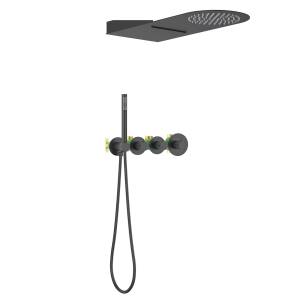 Душевой комплект Timo Saona SX-2350/03SM с термостатом, черный