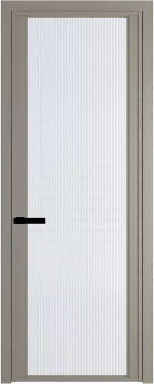 Межкомнатная дверь Profil Doors 2 AGP цвет профиля Никель матовый, стекло безопасное 6 мм мору белый 600x2000