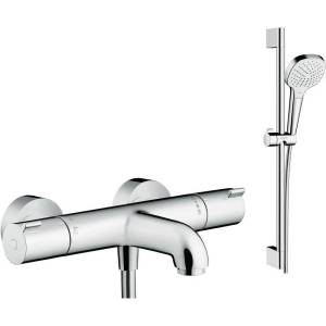 Душевой комплект Hansgrohe Ecostat 1001 CL ВМ 13201000 термостат + Душевой гарнитур Croma Select E Vario 26582400