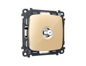 Комплект механизма TV розетки SAT Ambrella Volt MO MO613050 шампань