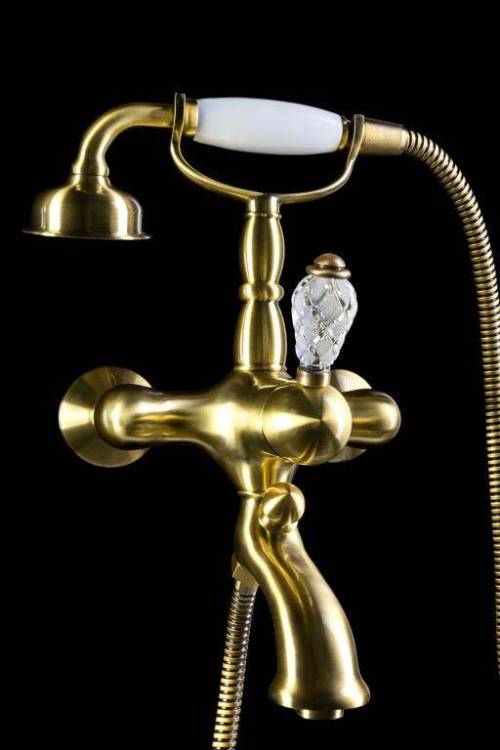 Смеситель для ванны Boheme Crystal 303-CRST бронза