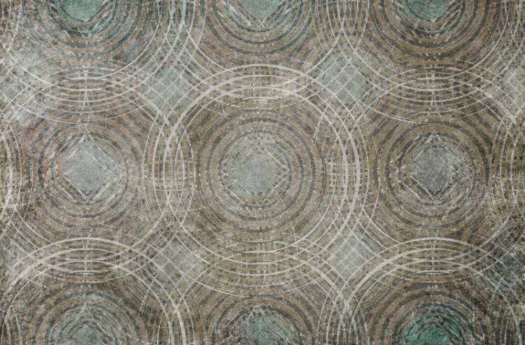 3D Фотообои Artegrafico «Мозаика из окружностей» ID-003 акварель