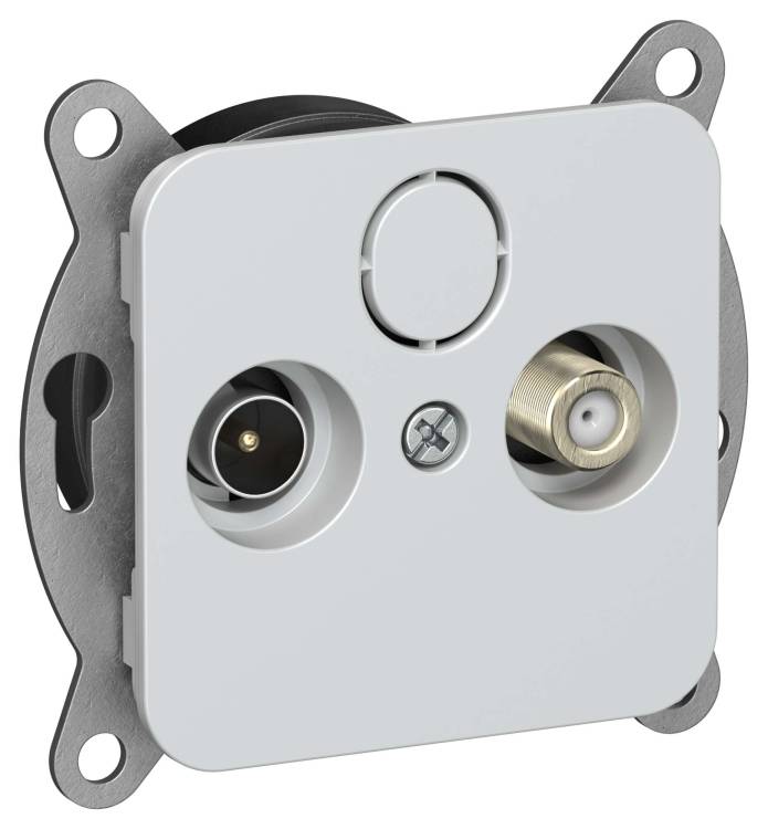 ТВ-розетка TV+SAT оконечная IEK Flite FI-AF23-O-K36 жемчуг