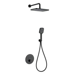 Душевой комплект Wonzon & Woghand WW-D2017-A-MB черный, с термостатом