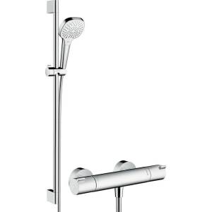 Душевой комплект Hansgrohe Ecostat 1001 CL ВМ 13211000 термостат + Душевой гарнитур Croma Select E Multi 26590400