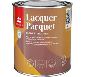 Лак паркетный износостойкий алкидно-уретановый Tikkivala Lacquer Parquet полуматовый 0.9 л