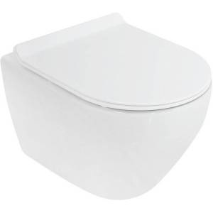 Унитаз подвесной Cezares Stylus CZR-513-TH-R/CZR-2011-SC с крышкой-сиденьем микролифт