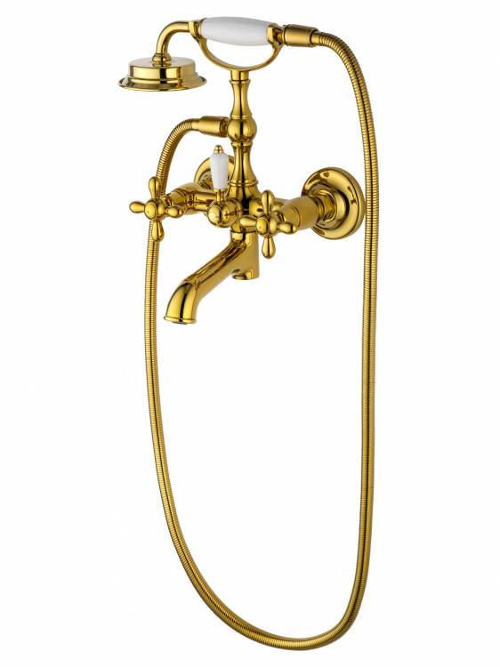 Смеситель для ванны Wonzon & Woghand WW-88639020-PG с душем, глянцевое золото