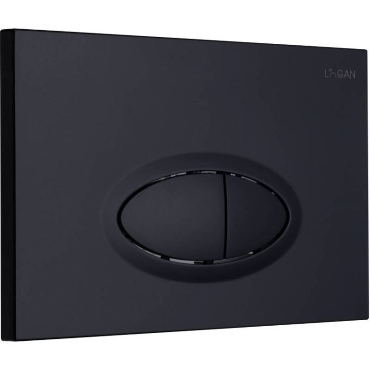 Кнопка смыва Logan Oval 297676 черная матовая