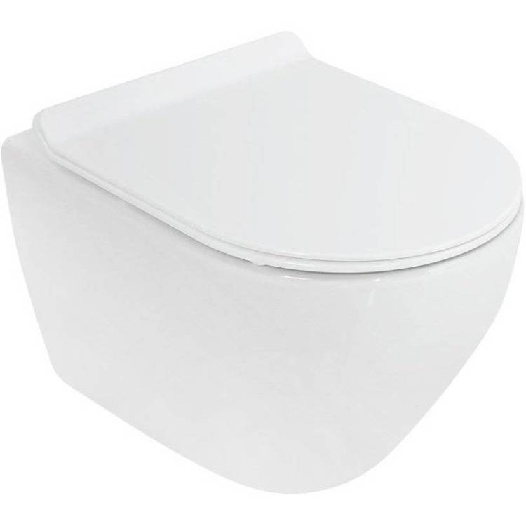 Унитаз подвесной Cezares Stylus CZR-513-TH-R/CZR-2011-SC с крышкой-сиденьем микролифт