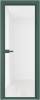 Межкомнатная дверь Profil Doors 1 AV цвет профиля Зеленый воск, стекло безопасное 6 мм белый триплекс 800x2000