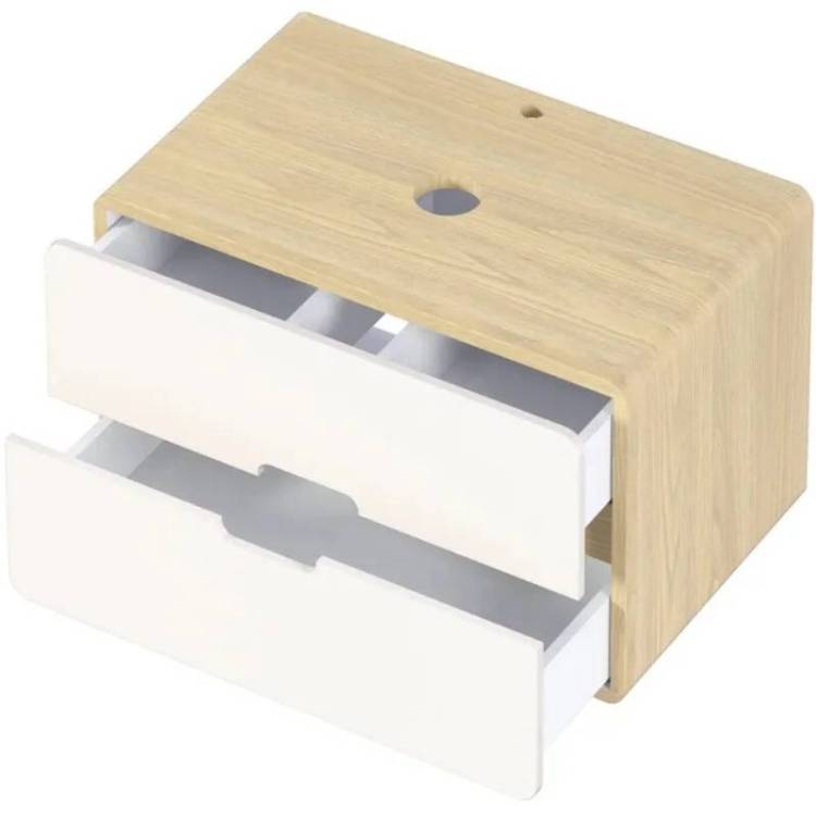 Тумба под раковину 1MarKa Vortex  Ц0000033023 орех лучистый солнечный, супермат айс, 80x50x50