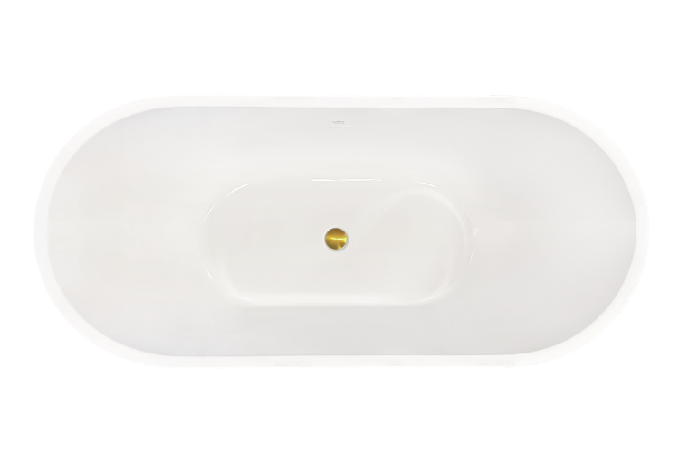 Акриловая ванна Royal Bath Wave RB610100GD белая, 150x73