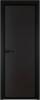 Межкомнатная дверь Profil Doors 1 AV цвет профиля Черный, стекло безопасное 6 мм монохром черный 600x2000