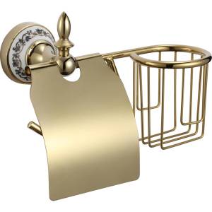 Держатель для туалетной бумаги и освежителя Savol 68b S-L06851B золото
