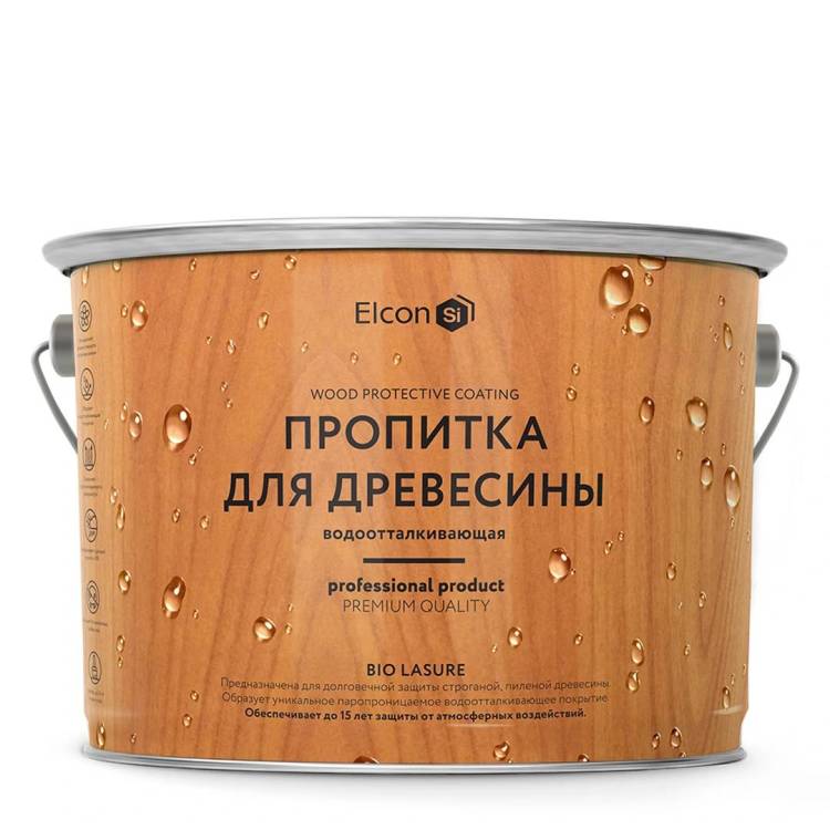 Пропитка водоотталкивающая для дерева Elcon Bio Lasure осенний клен 2 л