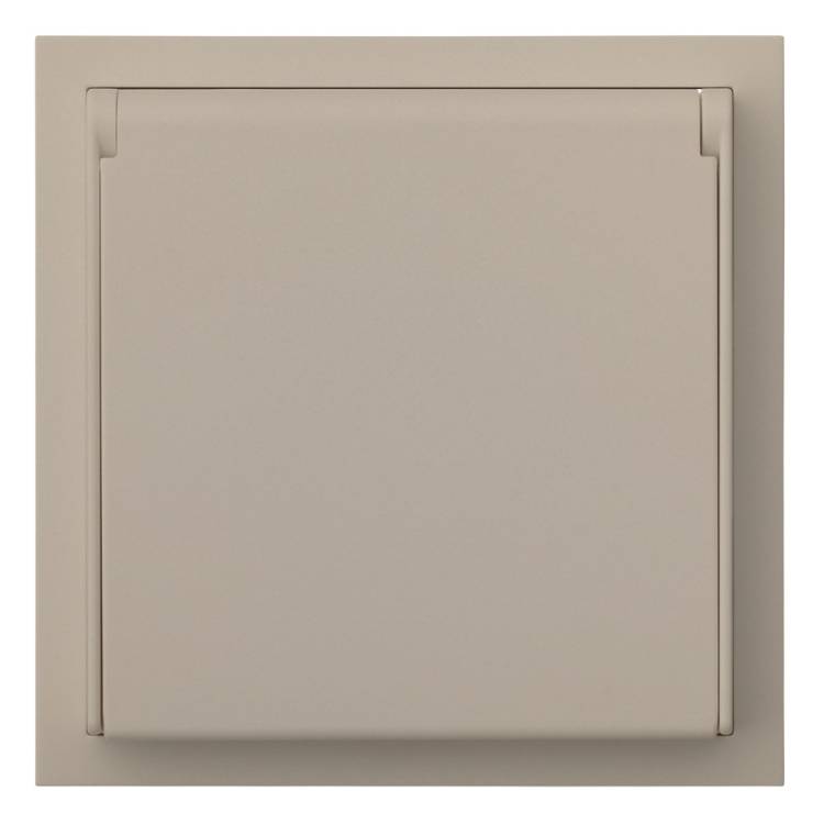 Розетка в сборе IP44 Rikett Standart 35946 LT латте