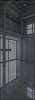 Межкомнатная дверь Profil Doors 1 AGN цвет профиля Черный, стекло безопасное 4 мм зеркало серое 700x2000
