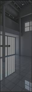 Межкомнатная дверь Profil Doors 1 AGN цвет профиля Черный, стекло безопасное 4 мм зеркало серое 700x2000