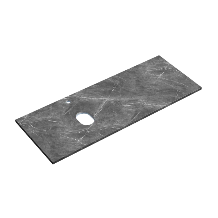 Столешница Sancos TT120A1XL с отверстием под смеситель, Black Sky, 120x46