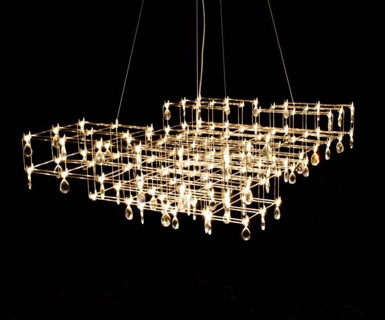 Большая подвесная люстра хрустальная светодиодная Kink Light Галанта 07887-L,33(21)