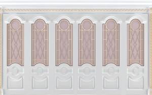 3D Фотообои Artegrafico «Розовые витражи» DR-001 песок