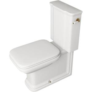 Унитаз-компакт Kerasan Waldorf ручка смыва справа, золото