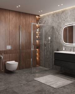 Душевой уголок Cezares Molveno MOLVENO-AH-11-120/100-C-Cr-IV профиль хром глянцевый, стекло прозрачное, 120x100x195