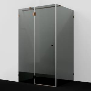 Душевой уголок Wasserkraft Paar 88H07-TG профиль глянцевое розовое золото, стекло тонированное, 120x90x200