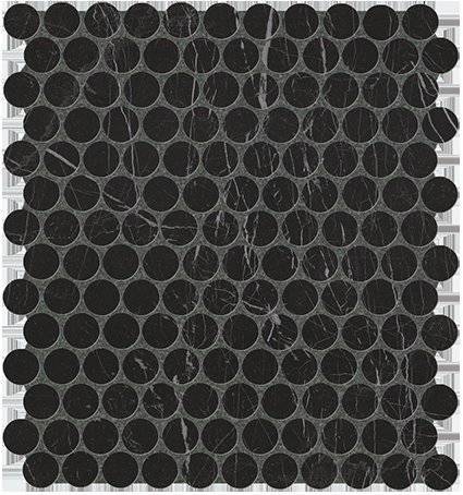 Мозаика FAP Ceramiche Roma Diamond fNJD Nero Reale Round Gres Mos. 29.5x32.5