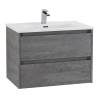 Тумба под раковину Belbagno Kraft KRAFT-600-2C-SO-CG 60x46x50 Cemento Grigio подвесная с двумя выкатными ящиками фото 2