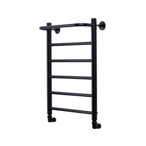 Полотенцесушитель водяной Comfysan Capri 012724 W-6 60/40 с полкой, черный матовый