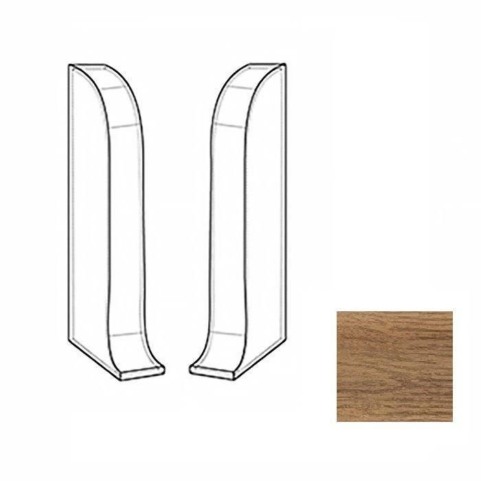 Заглушки LinePlast Грецкий Орех L002 58 мм (пара)