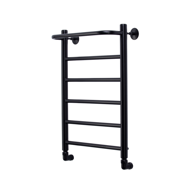Полотенцесушитель водяной Comfysan Capri 012724 W-6 60/40 с полкой, черный матовый