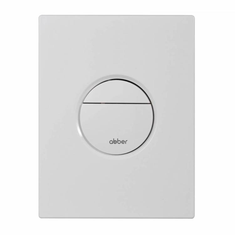 Кнопка смыва Abber AC0126MW пневматическая, белая матовая