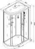 Душевая кабина AvaCan EM1511RGM+EL с гидромассажем и электрикой, 110x80x220 фото 13