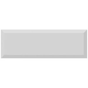 Керамическая плитка Absolut Keramika Monocolor Biselado Brillo Gris 10x30