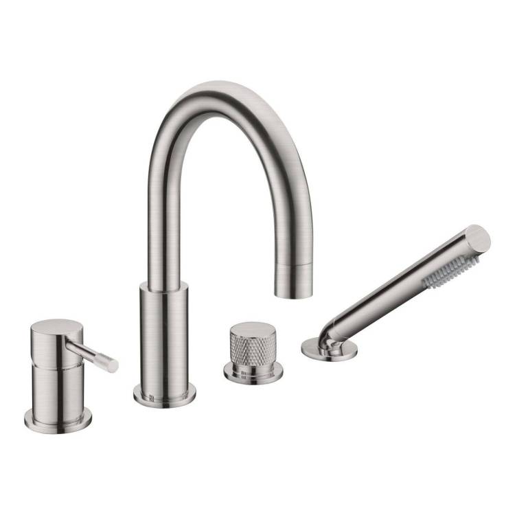 Смеситель для ванны Boheme Uno 460-NB брашированный никель