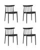 Набор из 4 стульев Stool Group Ranch 8305 black X4 черный, с мягким сиденьем