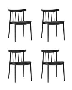 Набор из 4 стульев Stool Group Ranch 8305 black X4 черный, с мягким сиденьем