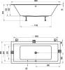 Акриловая ванна Ravak Formy 01 Slim 180x80, с ножками фото 5
