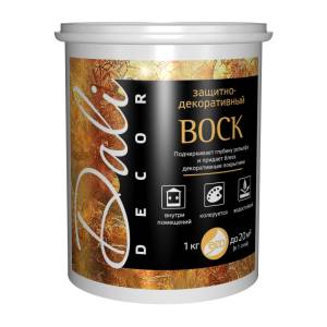Воск защитный для декоративных покрытий водостойкий Dali-Decor бесцветный 1 кг