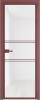 Межкомнатная дверь Profil Doors 2 AX цвет профиля Красный антрацит, стекло безопасное 6 мм белый триплекс 600x2000